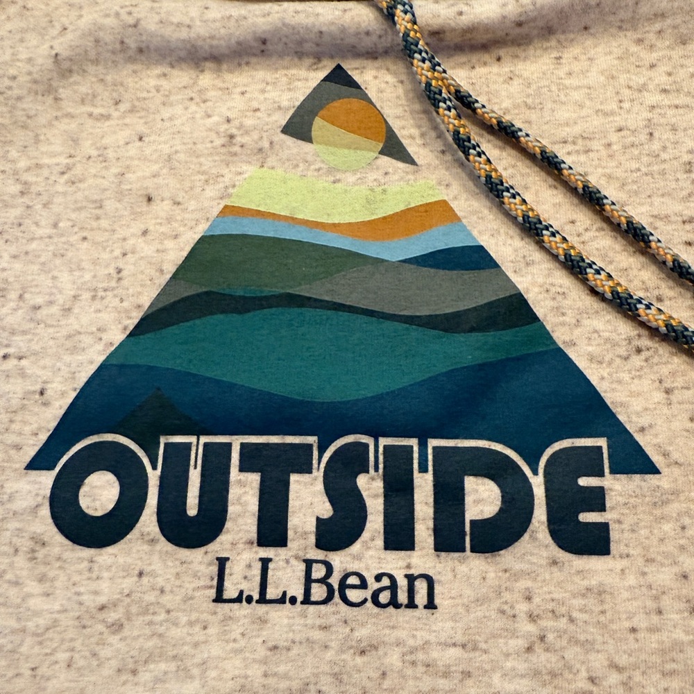 L.L. Bean Women's Heathered Hoodie with Braided Drawstrings - Picture 2 of 4
